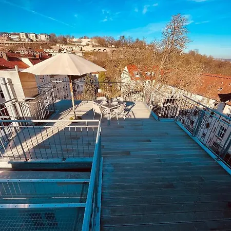 Jugendstil-altbauwohnung Mit Dachterrasse Direkt An Der Karlsaue Apartmán