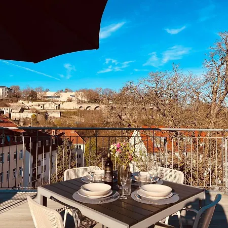 Jugendstil-altbauwohnung Mit Dachterrasse Direkt An Der Karlsaue Apartment